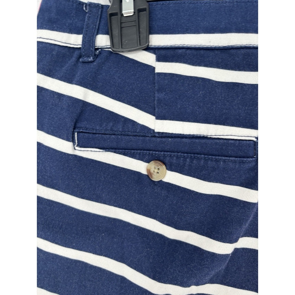Vineyard Vines Shorts Men's 28x8 Red Blue White American Flag Chino Striped - Picture 10 of 11